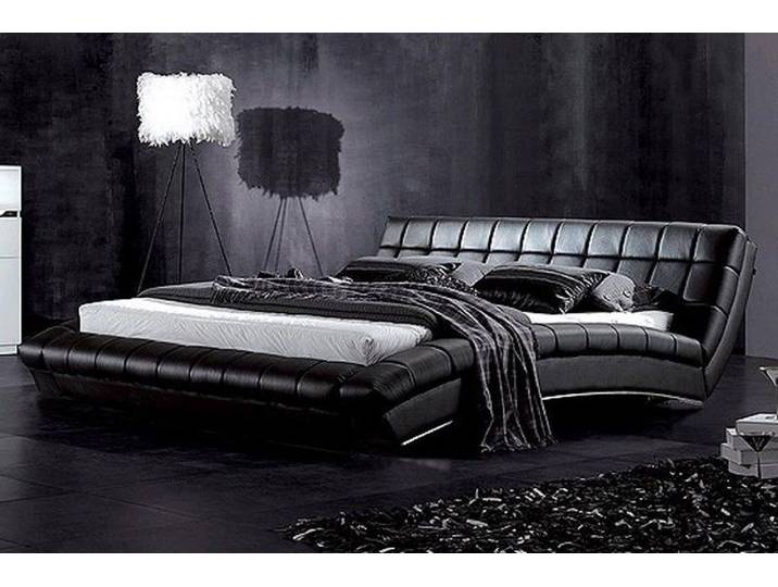 JVmoebel Polsterbett Elegantes Lederbett im modernen Design mit stabilen Stahlfüßen, Made in Europa