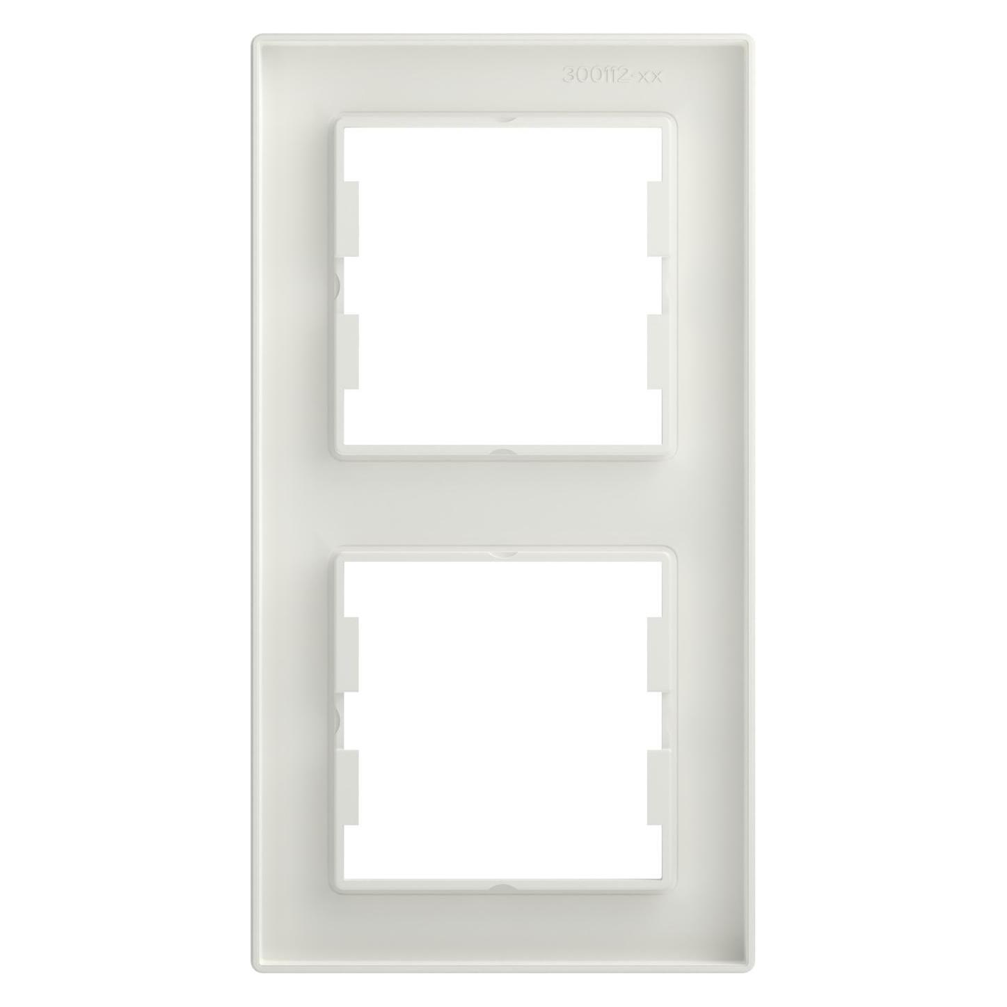 Schneider Electric Asfora - Rahmen doppelt vertikal - weiss (3606480527340)