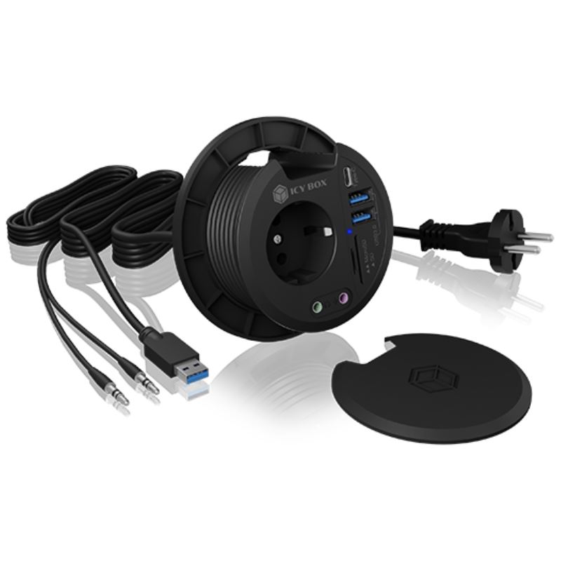 Icy Box Tisch Hub IcyBox Multiport 2xUSB 3.0 Type-A