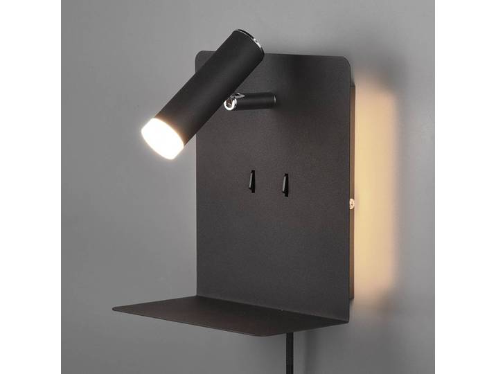 Trio Lighting Wandlampe Element, schwarz, für Wohn- / Esszimmer, Metall, Modern, LED Wandleuchte, Wandlampe Innen