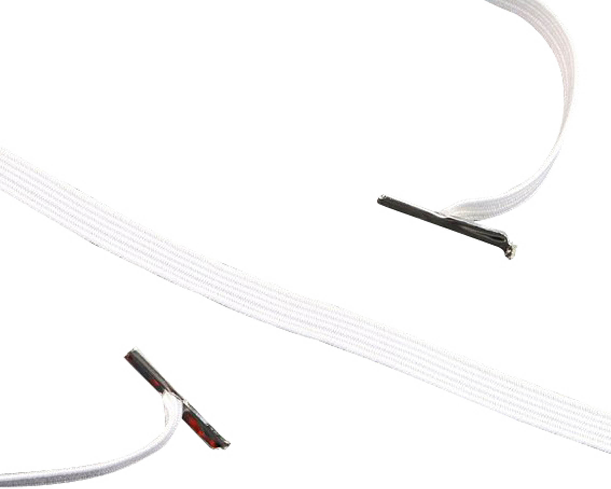 SPRINTIS 100 Unidades - Goma elástica plana con 2 clavijas blanco   340 mm, plástico, caucho