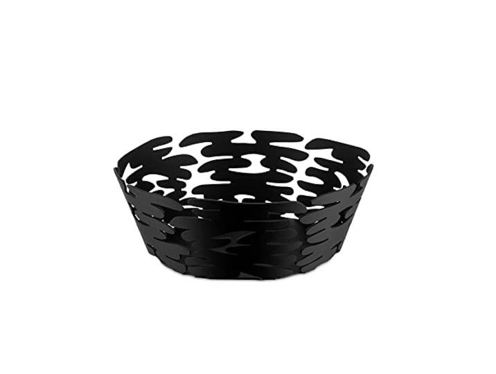 Alessi BM10/18 B Barket ronde mand, gelegeerd staal, zwart
