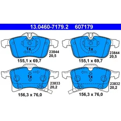 Bremsbelagsatz Scheibenbremse ATE 13.0460-7179.2 für Opel Meriva A Astra H