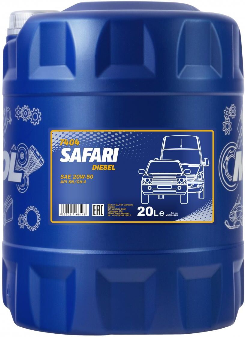 Sct - Mannol Motoröl Mannol Safari 20w-50 [20l] Mn7404-20 20l