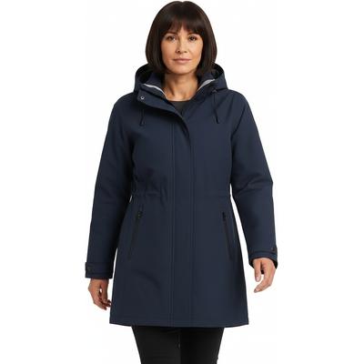 Parka LPO "Ida Outdoorparka", Damen, Gr. 36 (S), blau (basaltgrau), Web, 100% Polyester, regular fit hüftbedeckend, verstellbar verstellbar, Jacken Parka, auch in Großen Größen