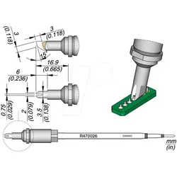 JBC R470044 - Lötspitze R470 Sondertypen, R470044/2,5 mm, Ziehlötspitze