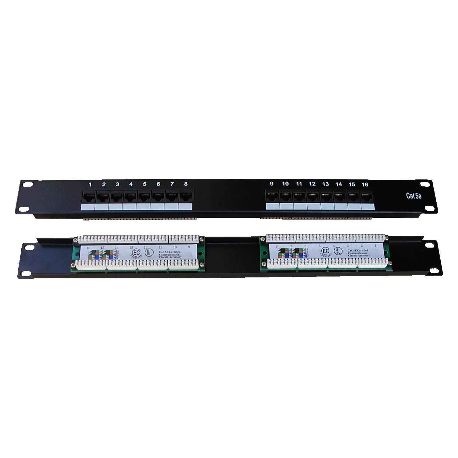 Datacom Patch panel 16p.,UTP, Cat5e,1U,19", LSA Krone (3020)