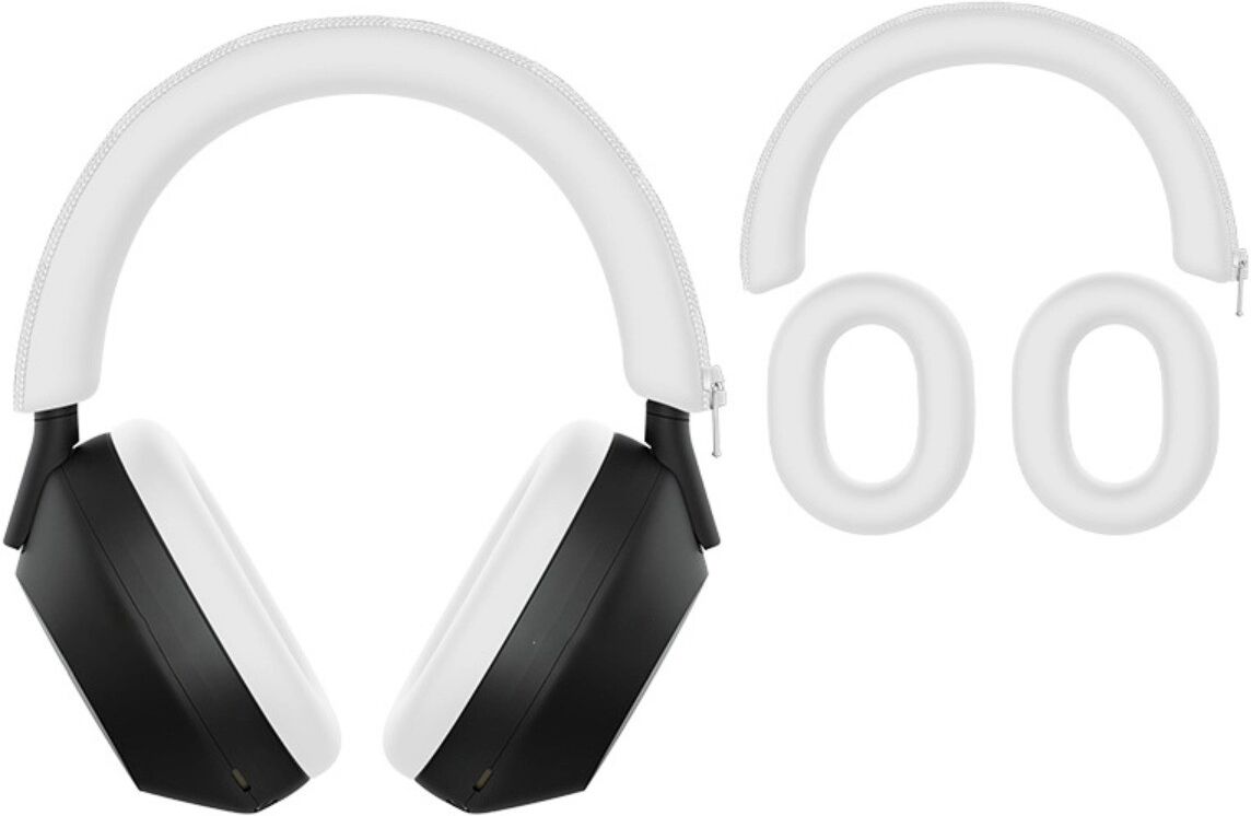 INF Housse silicone 3 pièces pour casque - Ajustement précis, lavable, protection Blanc