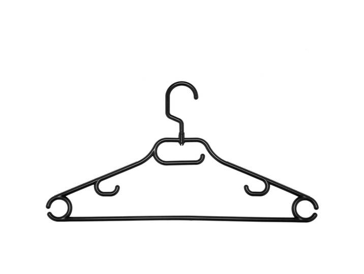 Kleiderbügel FTM 10stk. Schwarz - Kleiderbügel-Set