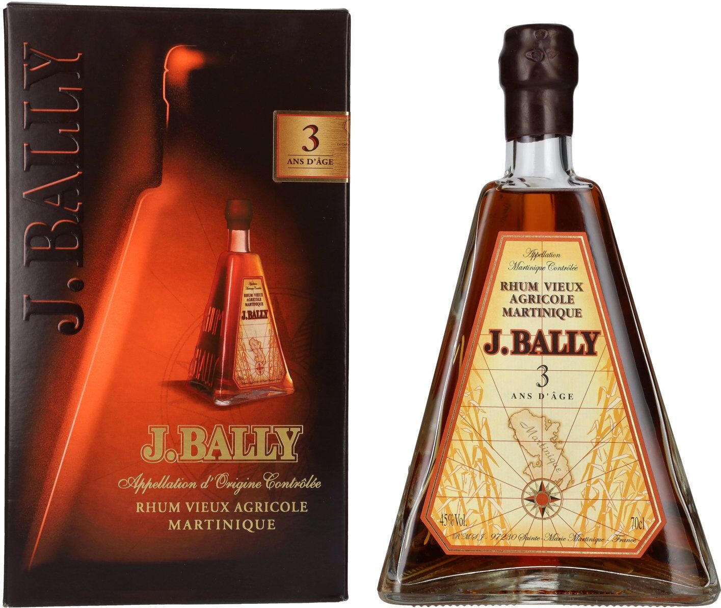 J. Bally Rhum Vieux Agricole Martinique 3 Ans D'Âge 45% Vol. 0,7l in Geschenkbox
