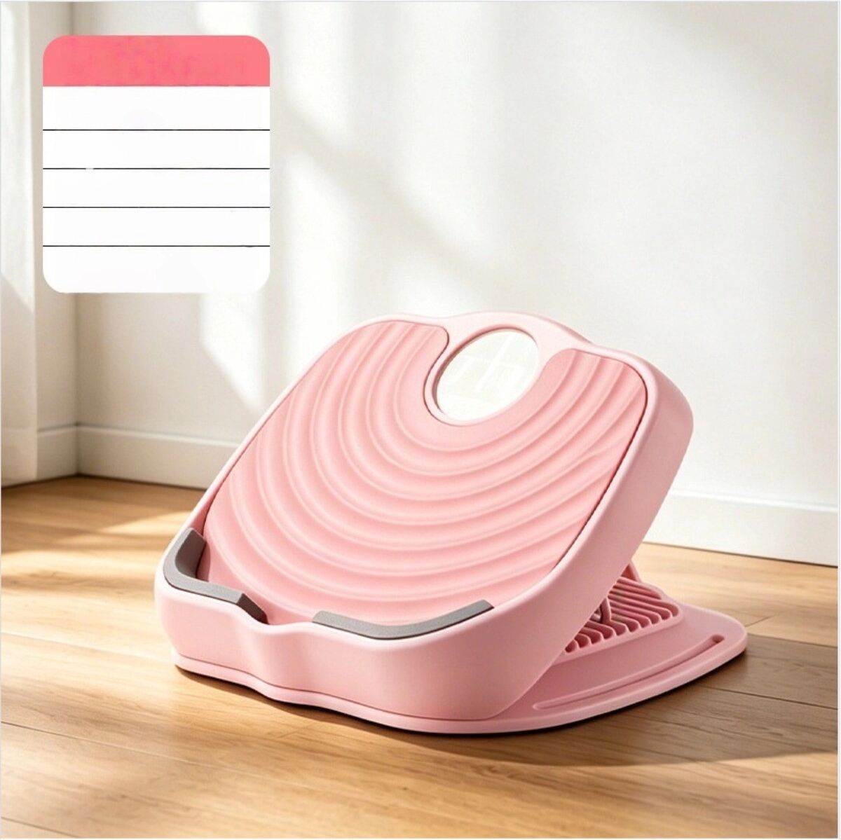 INF 13-stufig verstellbares Waden-Stretch-Keilbrett – Gepolsterte Schräge mit 200kg Tragfähigkeit, Kompaktes Design Rosa