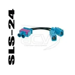 ACV 1524-22 Antennenadapter Doppel-FAKRA (m) -> 2x Fakra Z (w) Audi / Seat / ...