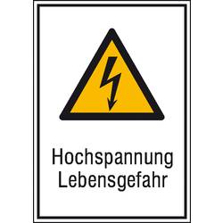 SAFETYMARKING Warn-Kombischild Achtung Kunststoff (B x H) 131 mm x 185 mm ISO 7010 1 St. 43.0428