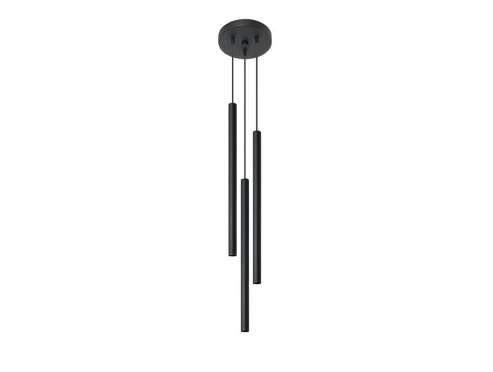 Suspension tube en métal, noir L: 20cm