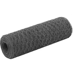 vidaXL Drahtzaun Stahl mit PVC-Beschichtung 25x0,5 m Grau