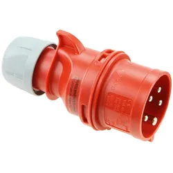 PCE, Netzstecker + Netzkupplung, 7014-6 Phasenwender Stecker 16A 4p 6h IP44 Shark