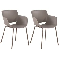 CLP 2er Set Stuhl Alpena   Farbe: taupe