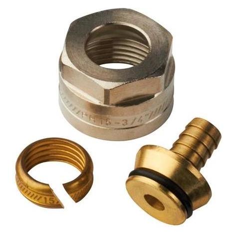 Roth omløber til EURO-red fordelerrør for 15 mm pex tilslutning. ¾Euro konus omløber og klemrin i me (17401975815)
