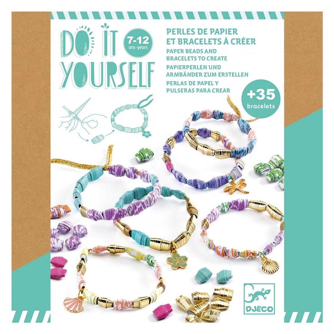 Djeco DIY - Papierperlen und Armbänder golden (5407972)