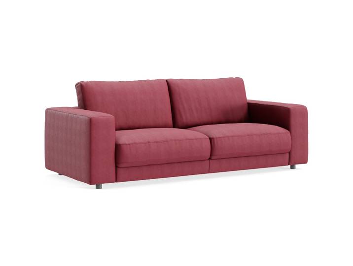 Gemütliches Sofa Ava Stoff red B 230 T 107 cm - Material: Bezug: 100% Polyester - Möbel Konfigurator: Traummöbel individuell zusammenstellen