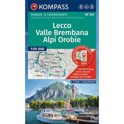 KOMPASS Wanderkarte 105 Lecco, Valle Brembana, Alpi Orobie 1:50.000, Sonstige von , KOMPASS Freytag & Berndt, 978-3-99154-405-0