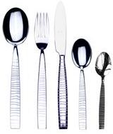 Mepra Tigre Flatware Set with Moka Spoons - 30 Pieces