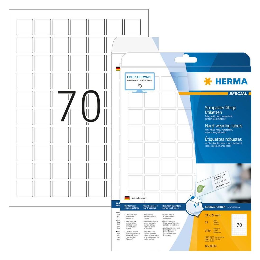 Herma Wetterfeste Etiketten A4 (8339)