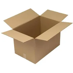 Transpak, Versandkarton + Versandbox, Faltkarton 1-wellig Masse 590x390x390mm Qualität 1.30 C braun braun (25 Stk.)