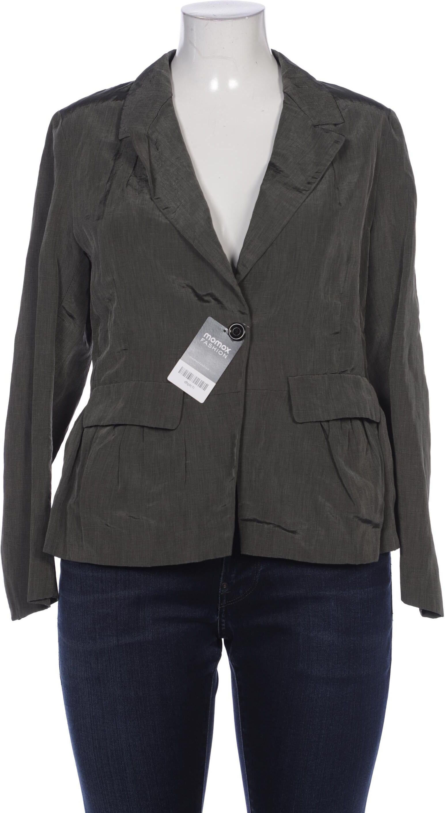 Dries van Noten Damen Blazer, Grün, Gr. EU 42 (FR 44), Leinen / Synthetik - Second Hand