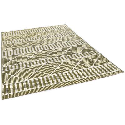 Teppich TOM TAILOR HOME "Funky Outdoor Geometric", grün, B:160cm H:5mm L:235cm, Polypropylen (PP), Teppiche, Teppich, Flachgewebe, modernes Rauten Design, Outdoor geeignet, Wohnzimmer