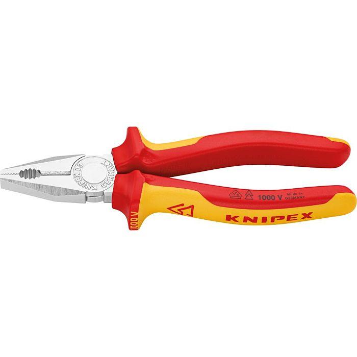 KNIPEX Kombizange 0306180, 180mm mitMehrkomponenten-Griffen