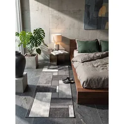 Läufer Polypropylen Grau 80x150 cm - BIENO   Kadima Design