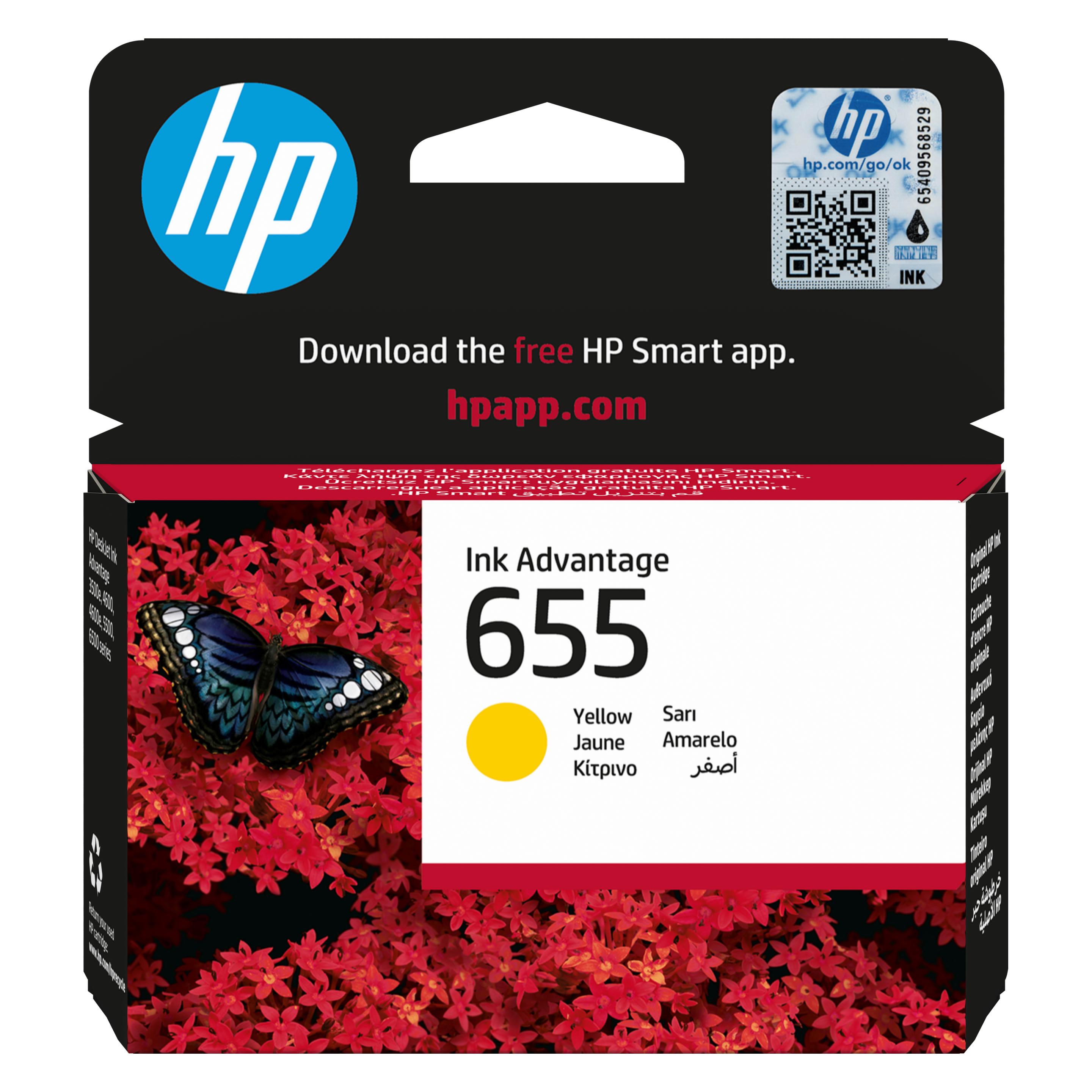 HP 655 - Gelb - Original - Tintenpatrone - für Deskjet Ink Advantage 4615 (Y) (CZ112AE)