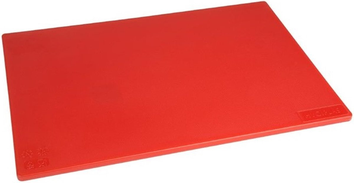 Hygiplas J255 Ruwe Vlees Snijplank met Lage Dichtheid, Rood