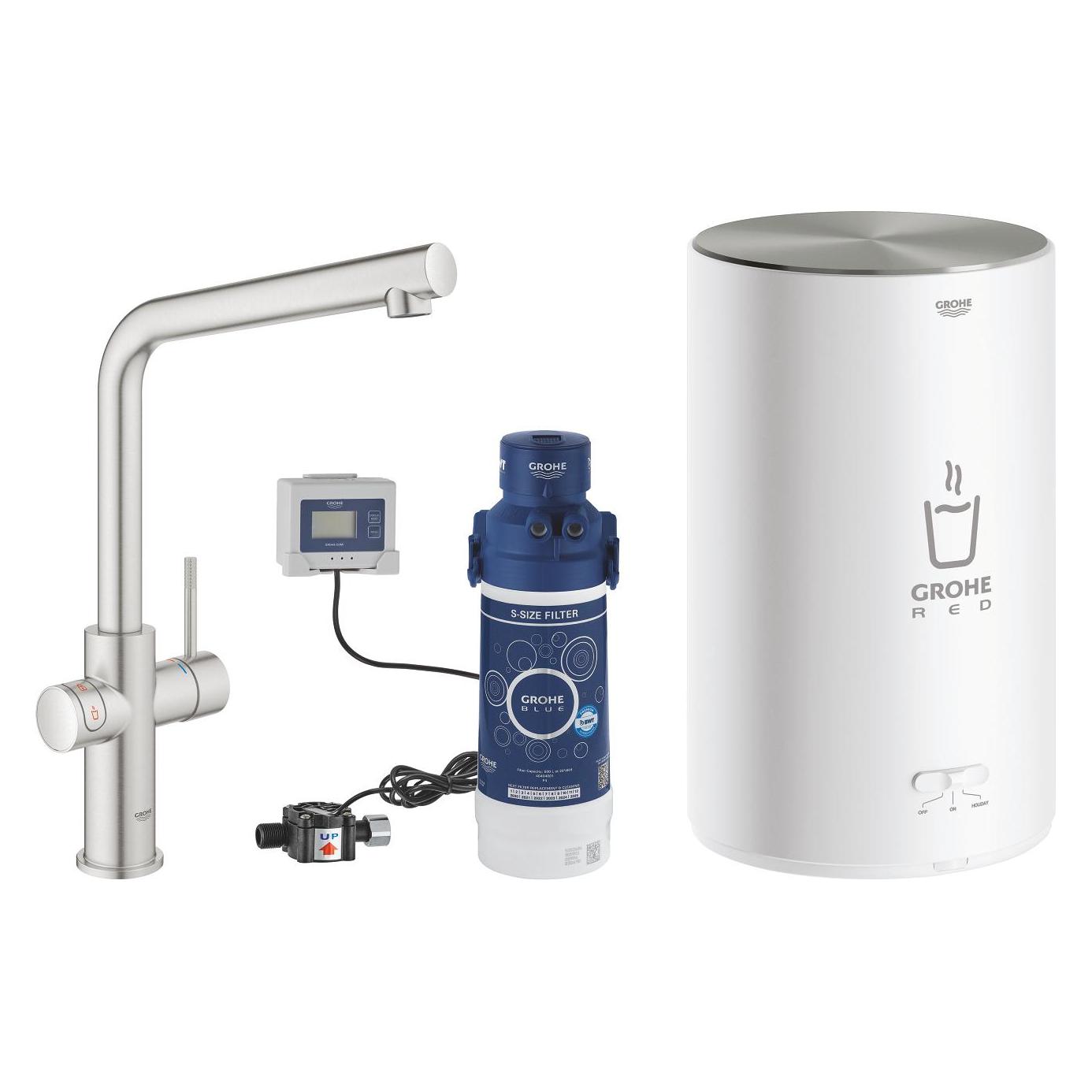 Grohe Kchenarmatur mit Filterfunktion und Kochend heies Wasser Red Duo supersteel matt 30327 (30327DC1)