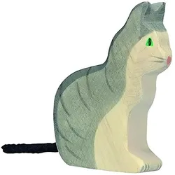 Holztiger Katze, sitzend