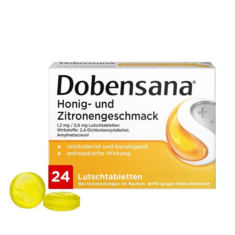 Dobensana Honig- u.Zitronengeschm.1,2mg/0,6mg Lut. 24 St Lutschtabletten