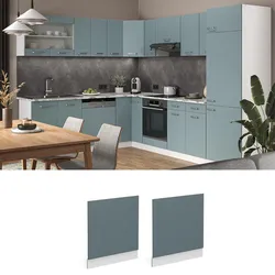 Vicco Geschirrspülerblende Küchenmöbel R-Line Solid Weiß Blau Grau 60 cm modern Arbeitsplatte
