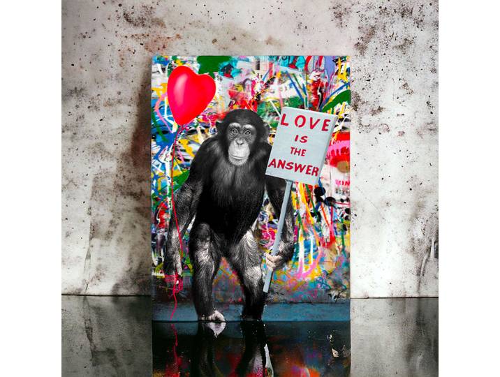 Tableau Décoratif Singe Street Art