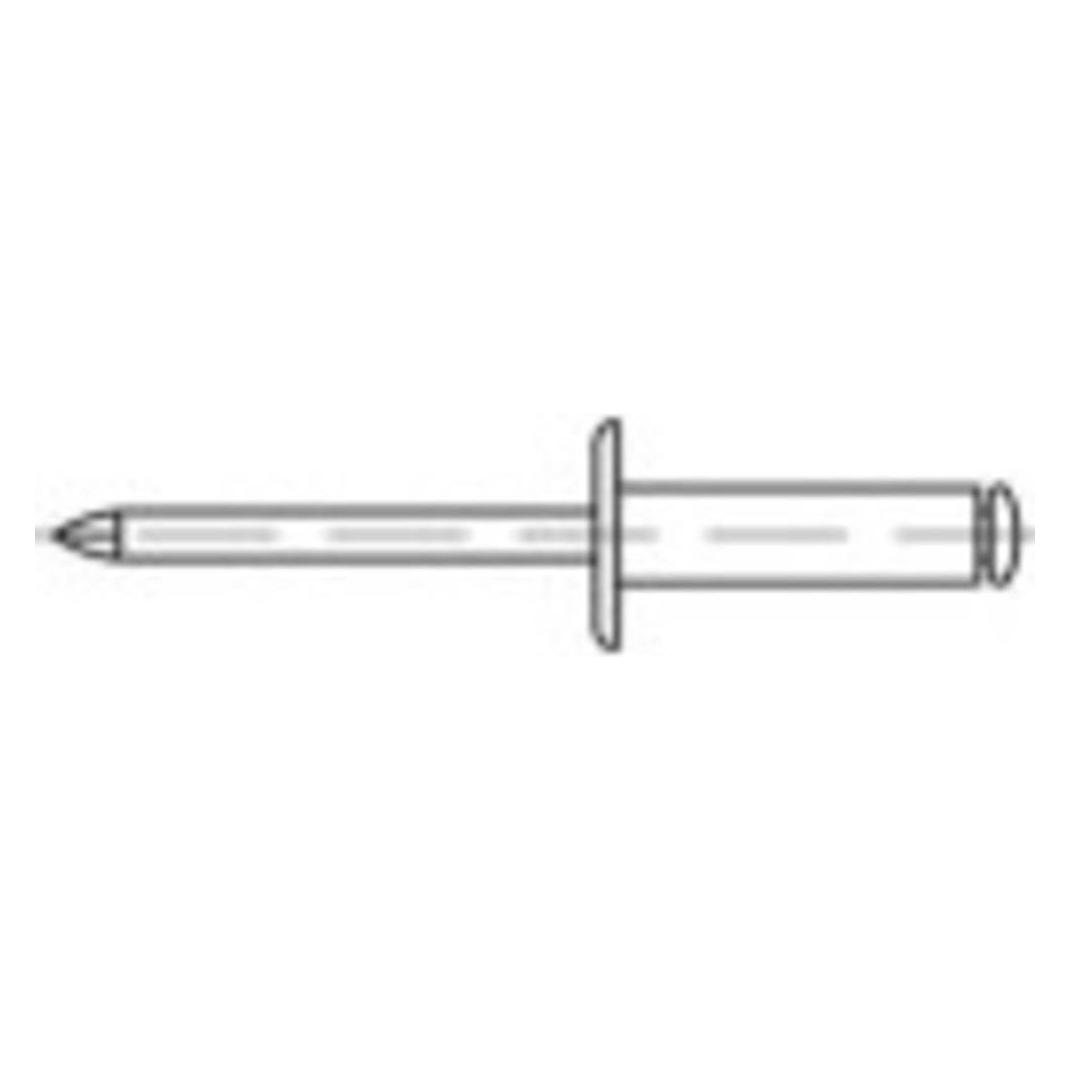 Toolcraft Offene Blindniete (Ø x L) 3.2 (160043)