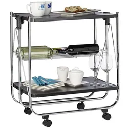 relaxdays Serviertablett klappbar gelb