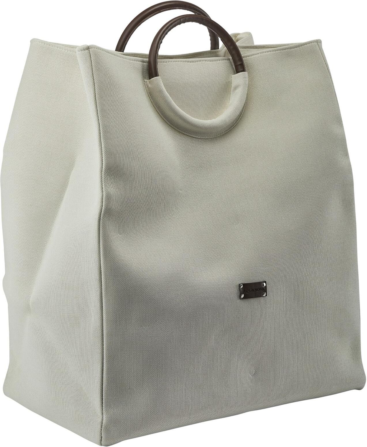 Wäschesack AQUANOVA "Jada", beige (elfenbein), B:50cm H:60cm T:30cm, Kunststoff, Wäschesammler, Wäschesack elfenbein 85 l