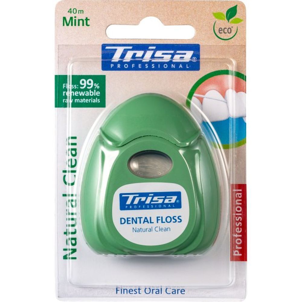Trisa Natural Clean Zahnseide 40m mint 1 St