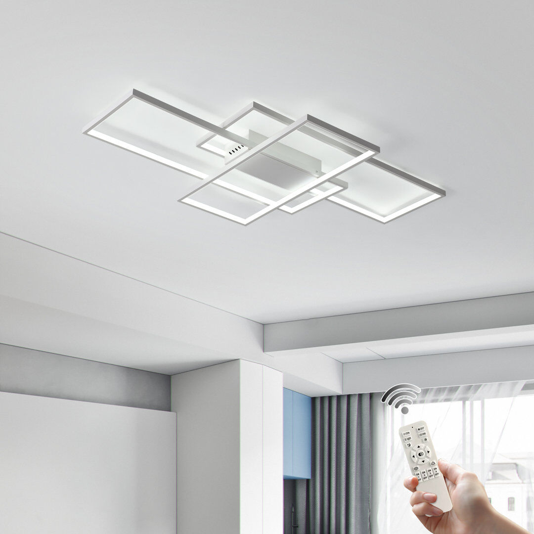 Blue Elephant Arlyn 3-Light LED Flush Mount White 8cm H x 110cm W x 65cm D