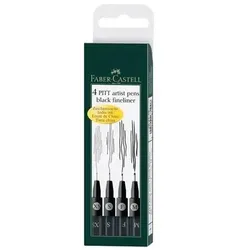 Faber-Castell 167115 Fineliner Multi Schwarz 4 Stück(e)