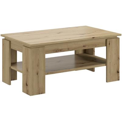 Couchtisch HOME AFFAIRE "Kalmar, rechteckig, 100 x 60 cm, 1 Ablageboden", braun (eichefarben artisan, artisan), B:100cm H:45cm T:60cm, Tische, Couchtisch Eckige Couchtische, Sofatisch, Beistelltisch, Kaffetisch, Wohnzimmertisch, coffee table
