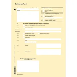 RNK Verlag Vordruck 'Zustellungsurkunde', DIN A4