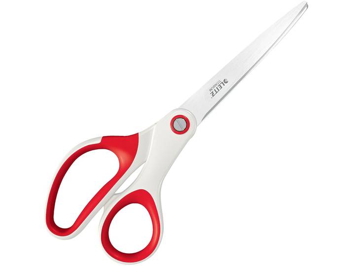 Schere Leitz WOW 20.5 cm Titanbeschichtet Rechtshänder - Farbe: Rot - Schere