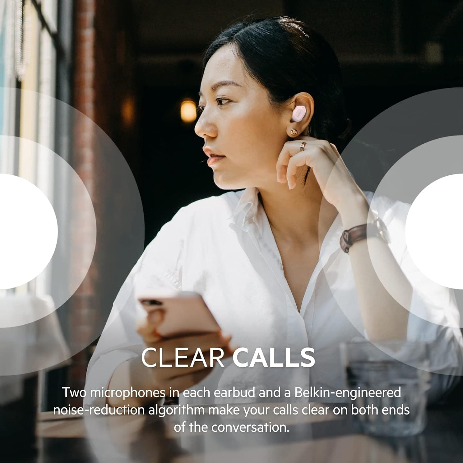 Belkin SOUNDFORM Play True Wireless Earbuds – 38H Playtime, IPX5 Water Resistant, 3 EQ Presets - Pink