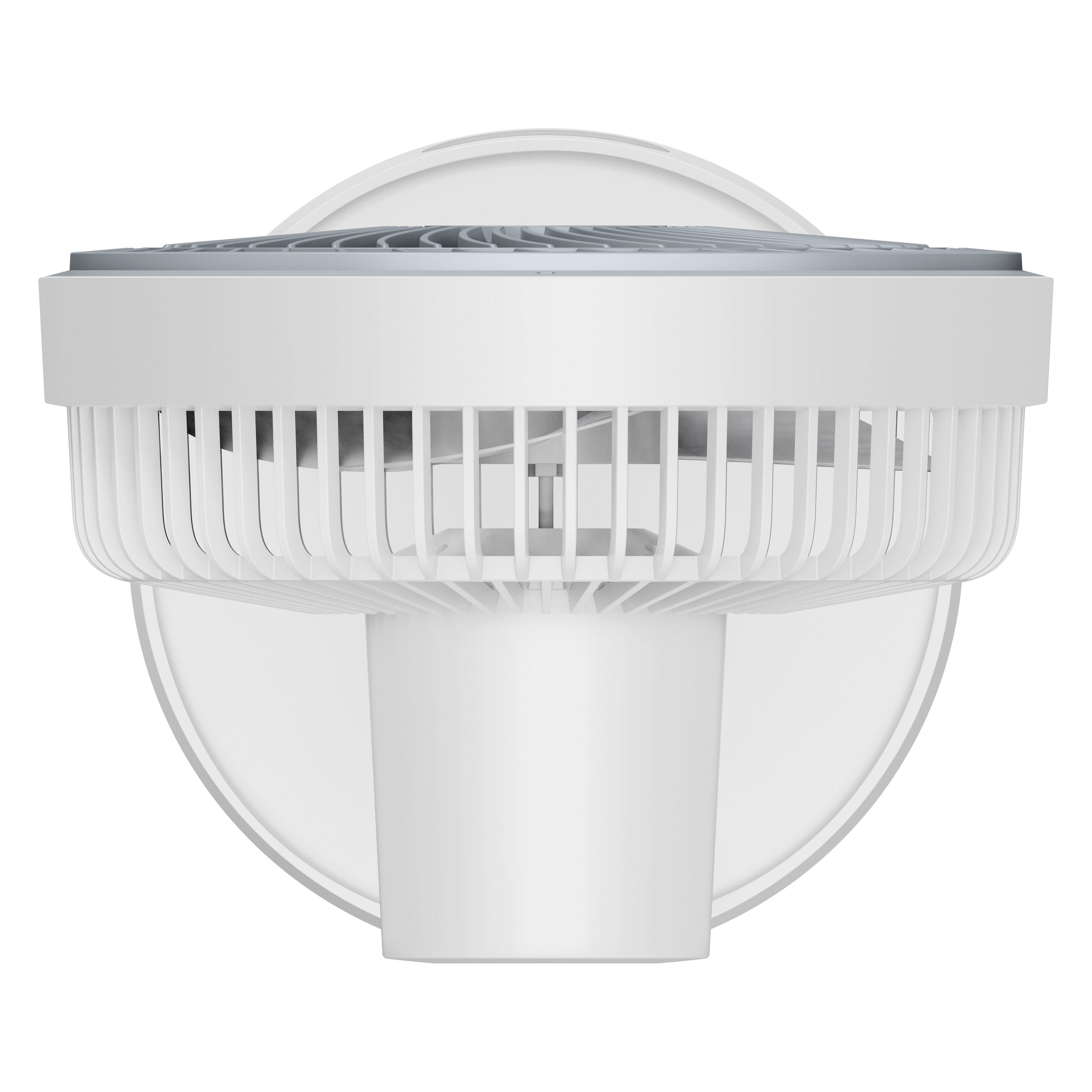 Platinet - Rechargeable Desk Fan 2x1500 mAh 9W w/LED Light, White (PRDF0536)